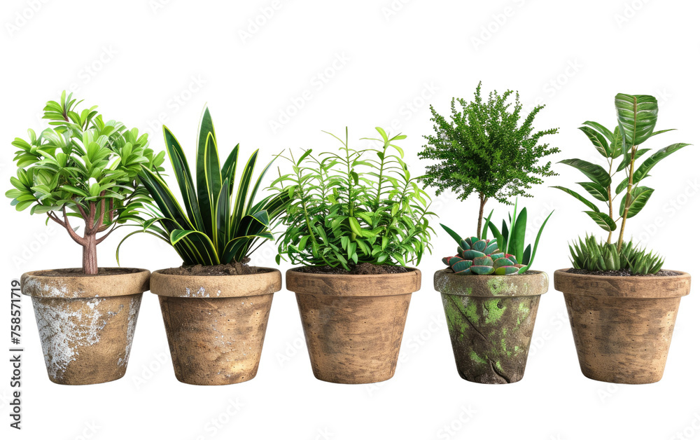 Indoor Plants isolated on transparent Background