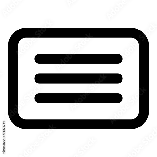 Subtitle icon in outline style. Simple detail symbol vector illustration — pixel-perfect icon.