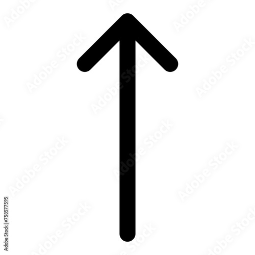 Up arrow icon in outline style. Simple direction symbol vector illustration — pixel-perfect icon.