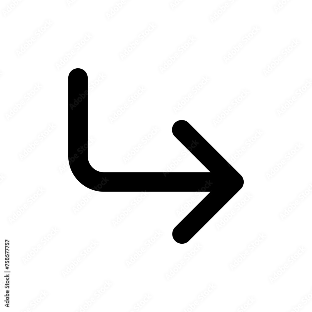 Turn right icon in outline style. Simple direction symbol vector illustration — pixel-perfect icon. Turn right icon in outline style. Simple direction symbol vector illustration — pixel-perfect icon.