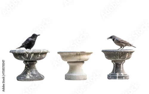 Bird Baths Made from Plastic Material isolated on transparent Background