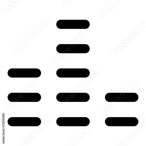 Equalizer con in outline style. Simple multimedia symbol vector illustration — pixel-perfect icon.