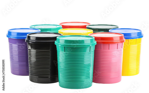 Polymer Containers isolated on transparent Background