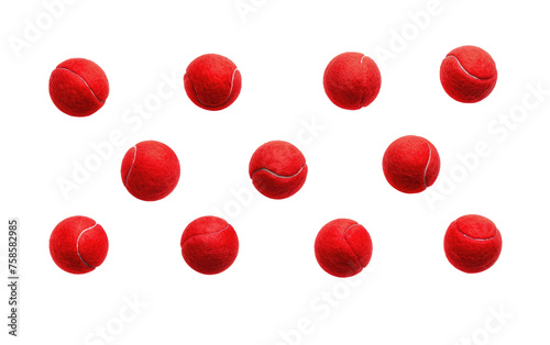 Crimson Tennis Balls isolated on transparent Background