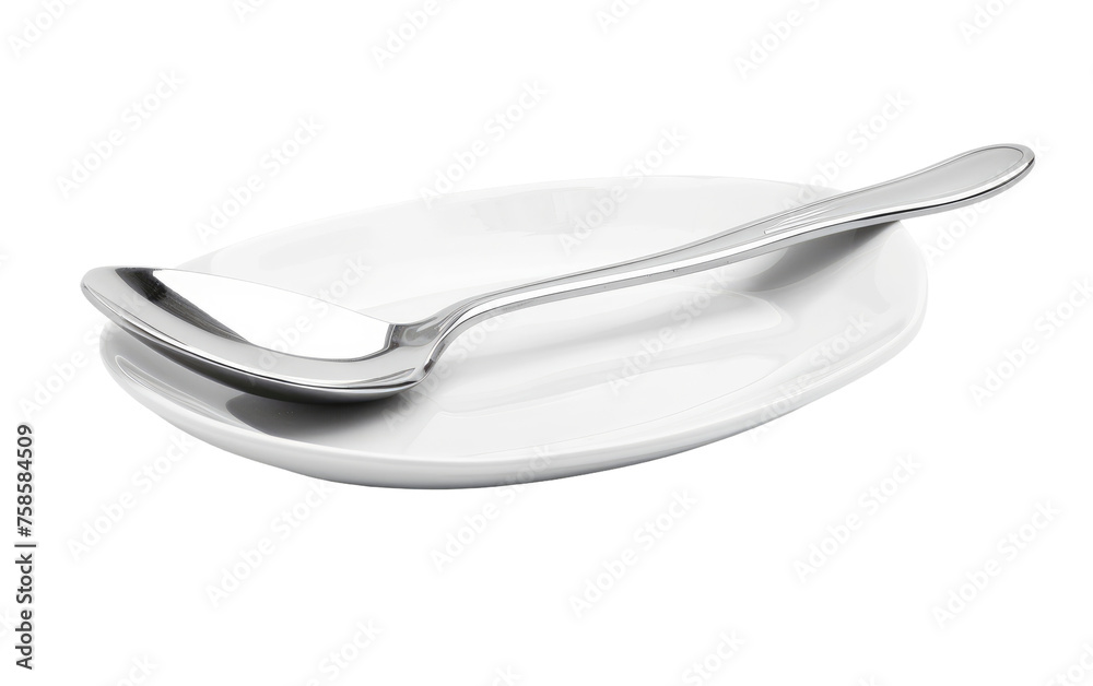 Plate, Fork, and Spoon isolated on transparent Background Plate, Fork, and Spoon isolated on transparent Background