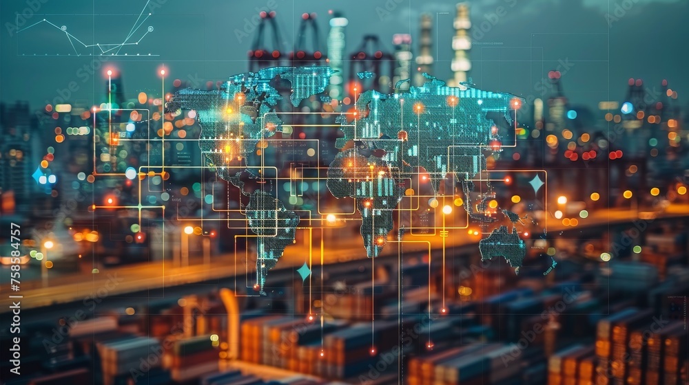 The dynamic interface of a global supply chain management software The dynamic interface of a global supply chain management software