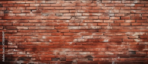 A detailed closeup of a brown brick wall showcasing the intricate brickwork pattern and texture of the building material