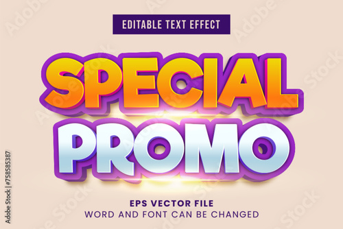 Special promotion advertising text effect