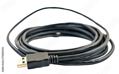 USB Cable Titles isolated on transparent Background