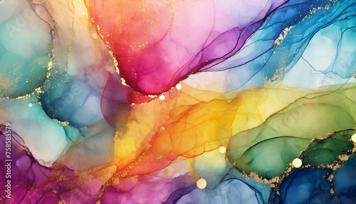Colorful Rainbow Wave: Abstract Watercolor Background with Light Texture and Bright Vector Elements