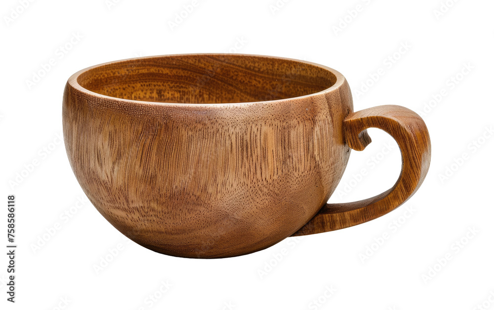 Cup made of Wood isolated on transparent Background Cup made of Wood isolated on transparent Background