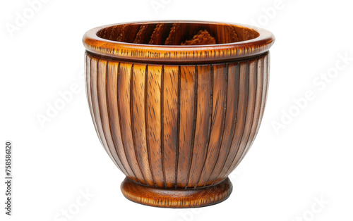 Cup made of Wood isolated on transparent Background