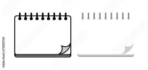 Sketchbook notebook practice book, white paper, first page