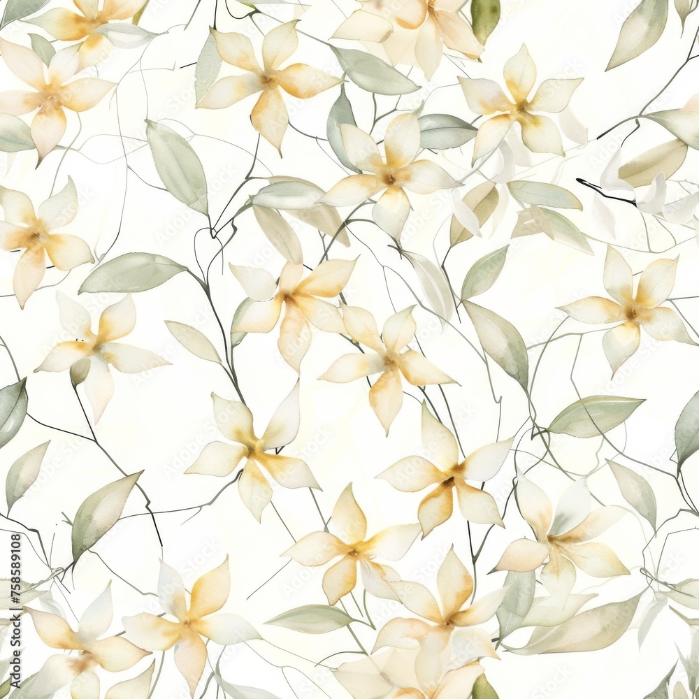 Bright Lemon Drop florals dance across a seamless watercolor background, offering a fresh botanical touch to any space. Bright Lemon Drop florals dance across a seamless watercolor background, offering a fresh botanical touch to any space.