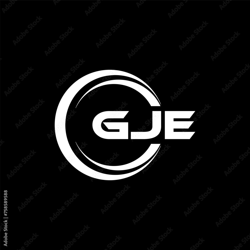 GJE letter logo design with black background in illustrator, cube logo, vector logo, modern alphabet font overlap style. calligraphy designs for logo, Poster, Invitation, etc. GJE letter logo design with black background in illustrator, cube logo, vector logo, modern alphabet font overlap style. calligraphy designs for logo, Poster, Invitation, etc.