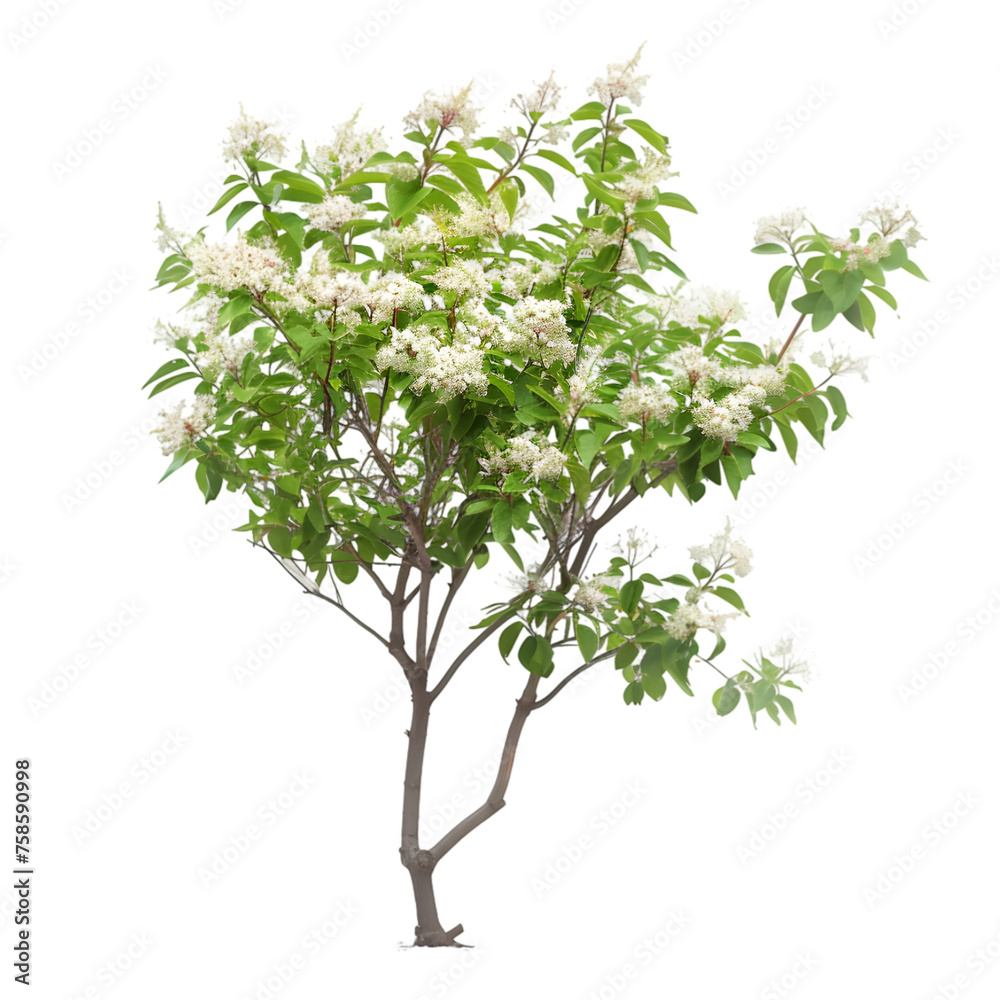 Elder tree on isolated background