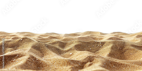 Beach or desert sand on white background 