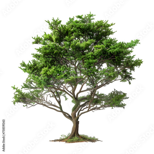 Hemlock tree on isolated background