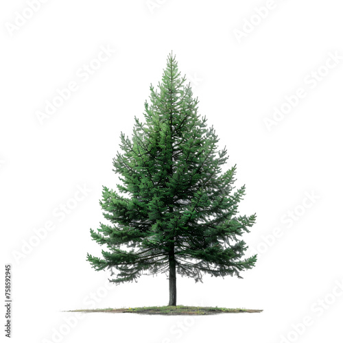 Pine tree on isolated background