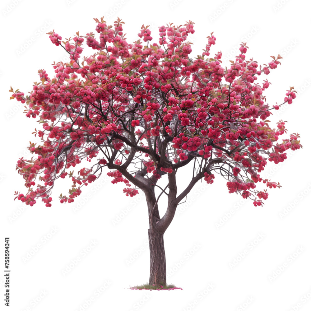 Obraz premium Plum tree on isolated background