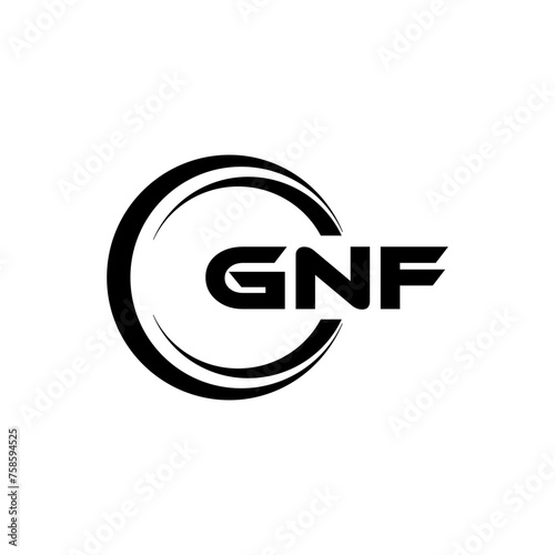 GNF Logo Design, Inspiration for a Unique Identity. Modern Elegance and Creative Design. Watermark Your Success with the Striking this Logo. photo