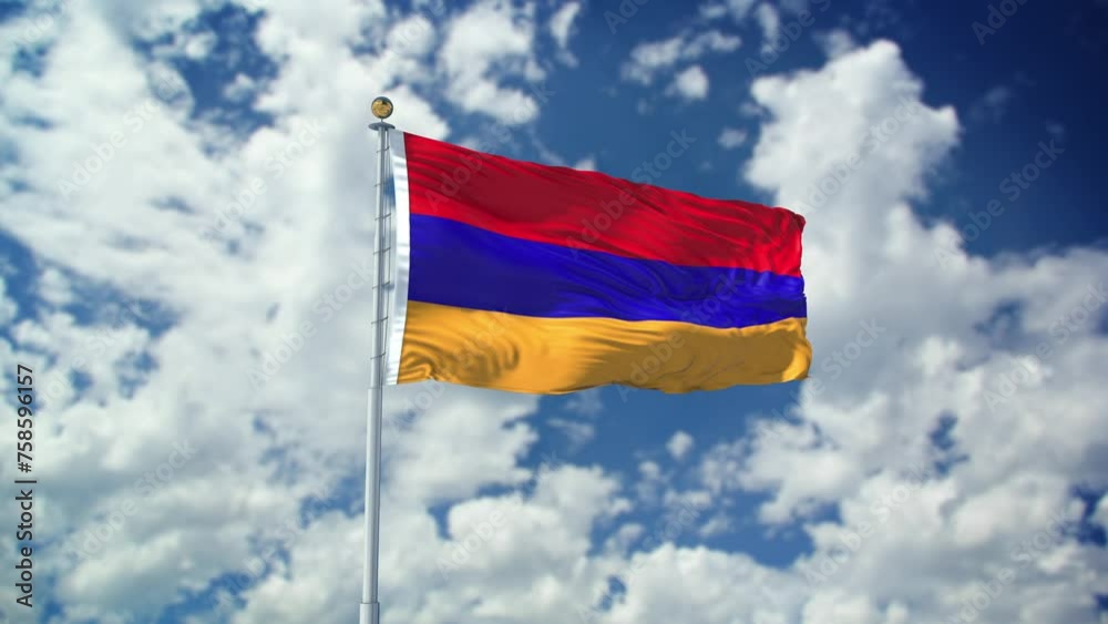 Armenia Flag Realistic Waving 4k Armenia Flag Realistic Waving 4k