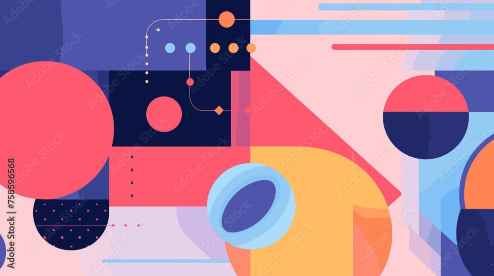 Flat vector illustration of a geometric pattern. Flat vector illustration of a geometric pattern.