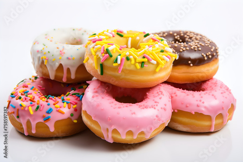 Diversity in Sweet Delights: A Colorful Assortment of Creatively Decorated Doughnuts
