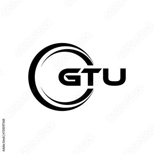 GTU Logo Design, Inspiration for a Unique Identity. Modern Elegance and Creative Design. Watermark Your Success with the Striking this Logo. photo