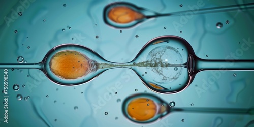 A macro-level concept of medical science focusing on In Vitro Fertilization (IVF), a technique for assisted reproduction. photo