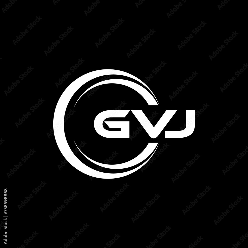 GVJ letter logo design with black background in illustrator, cube logo, vector logo, modern alphabet font overlap style. calligraphy designs for logo, Poster, Invitation, etc. GVJ letter logo design with black background in illustrator, cube logo, vector logo, modern alphabet font overlap style. calligraphy designs for logo, Poster, Invitation, etc.