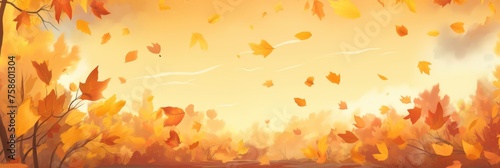 Autumn maple leaves background