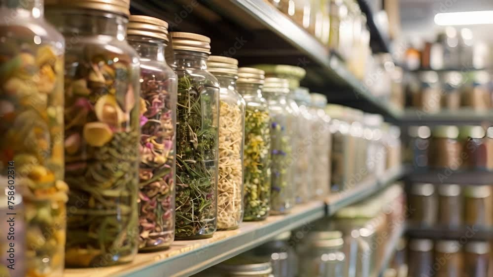 In our ingredient storage room rows of glass jars containing natural botanicals line the shelves each carefully sourced and traced back to its origin for full transparency In our ingredient storage room rows of glass jars containing natural botanicals line the shelves each carefully sourced and traced back to its origin for full transparency