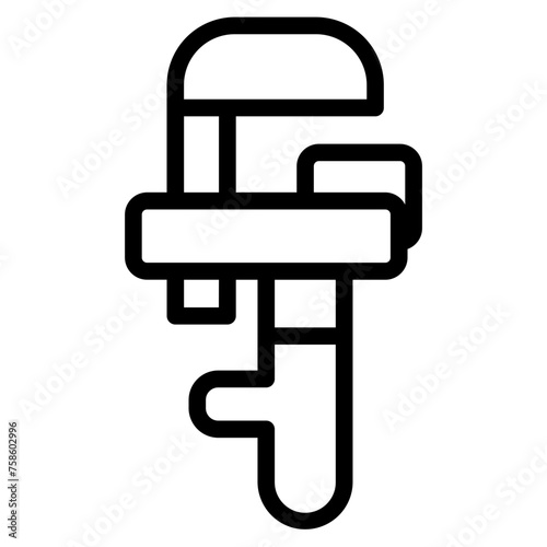 plumber line icon