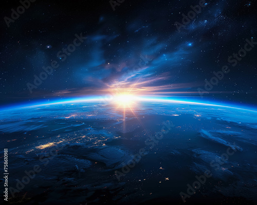 Dramatic Earth space view