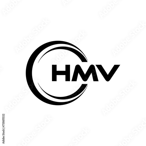 HMV Logo Design, Inspiration for a Unique Identity. Modern Elegance and Creative Design. Watermark Your Success with the Striking this Logo. photo