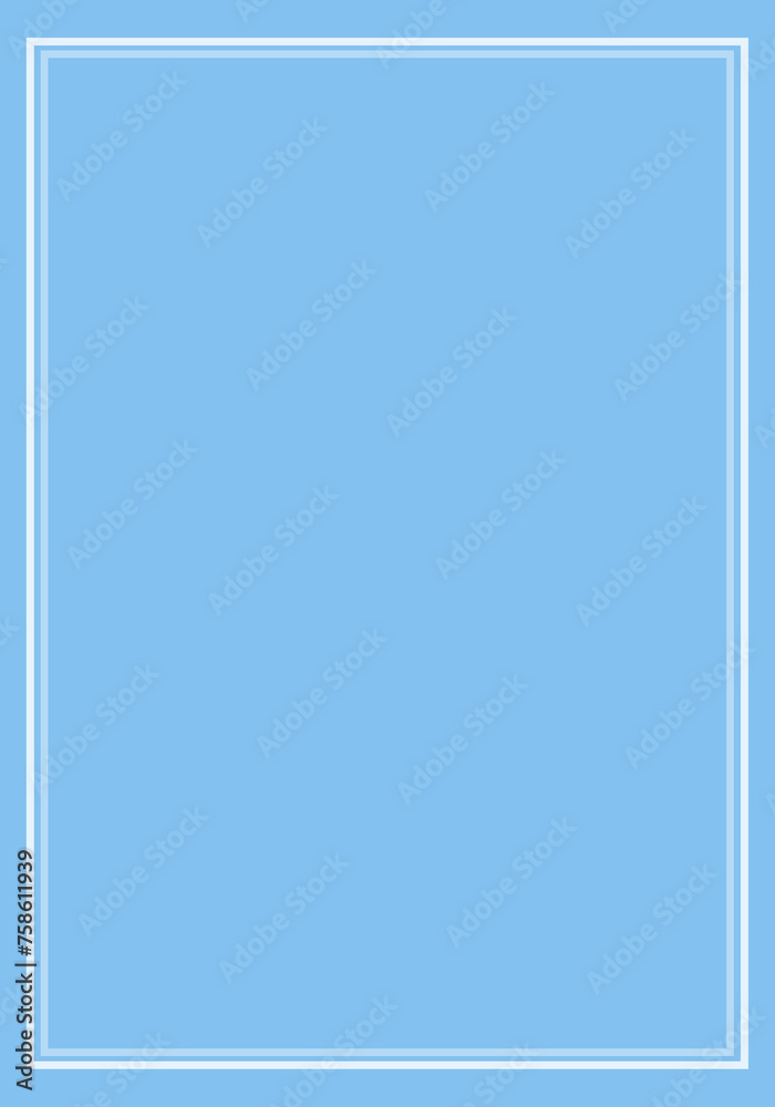 This is a blue background illustration with white lines.