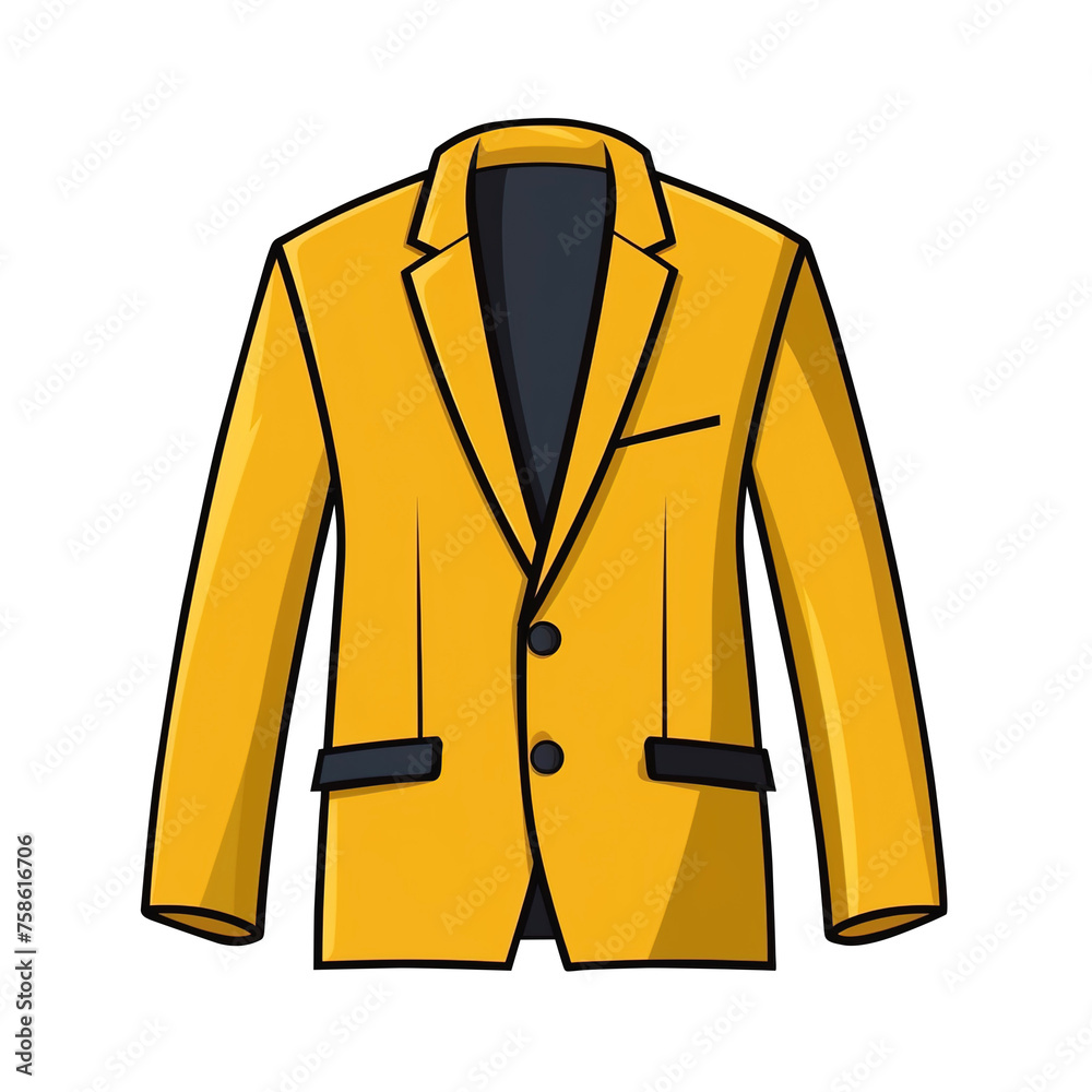 Yellow suit icon isolated on transparent background, clipping path, png, Yellow suit icon isolated on transparent background, clipping path, png,