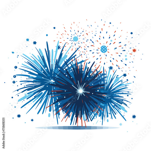 Blue firework celebration patriotism national party