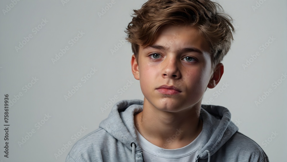Obraz premium Emotional portrait of teen boy