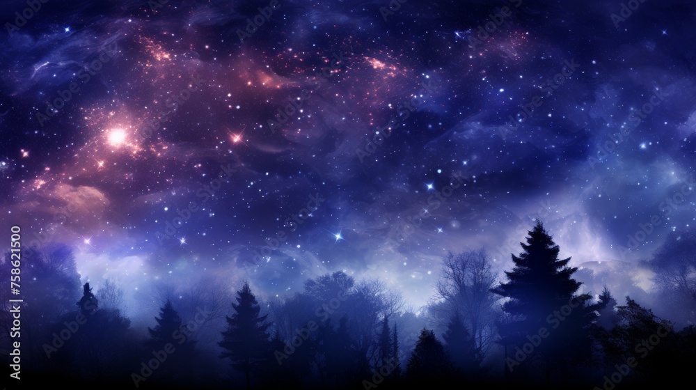 Ethereal purple galaxy - ample space for creative design and inspiration in stunning image Ethereal purple galaxy - ample space for creative design and inspiration in stunning image