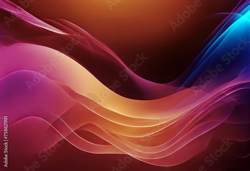 Abstract background design. Fluid gradient with geometric lines and light effect. Motion minimal concept. Vector illustration stock illustration