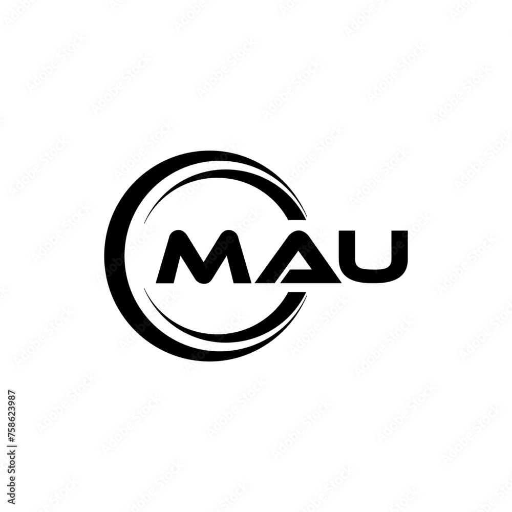 MAU letter logo design in illustration. Vector logo, calligraphy designs for logo, Poster, Invitation, etc. MAU letter logo design in illustration. Vector logo, calligraphy designs for logo, Poster, Invitation, etc.