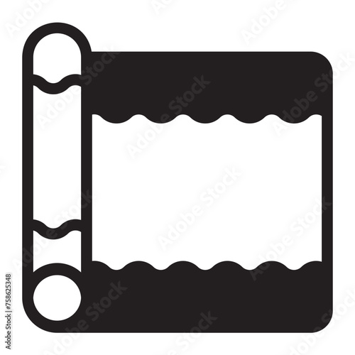 yoga mat glyph icon