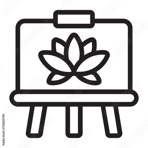 art therapy line icon