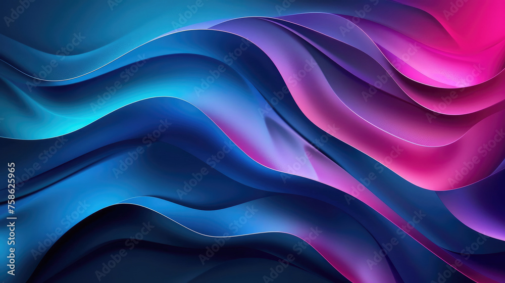 Abstract satin wave background in neon pink and electric blue Abstract satin wave background in neon pink and electric blue