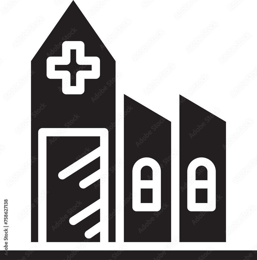 Church Building Icon Church Building Icon