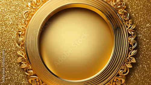 gold background heartens shape golden ring. golden wedding rings. festive celebration background. wedding invitation with golden decorative. background.  Propose Day Poster. Bride and groom jewelry.