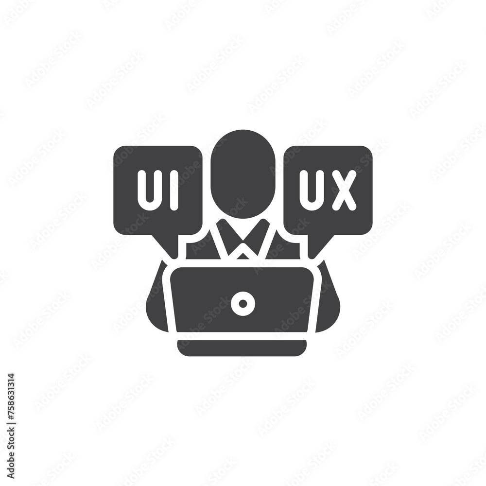 UI UX designer vector icon