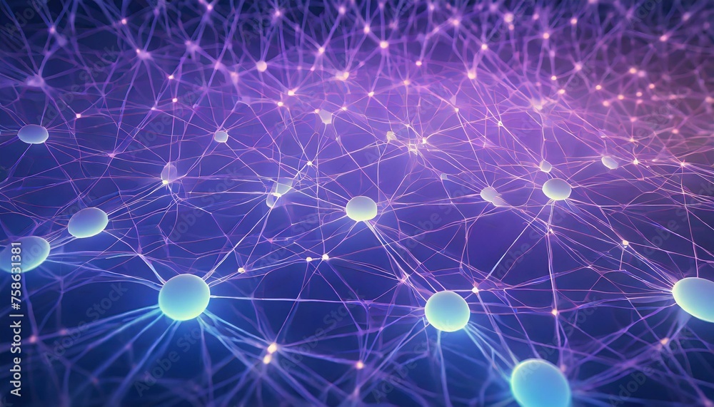 Fototapeta premium Abstract digital background of a Connected Network With Nodes and Lines